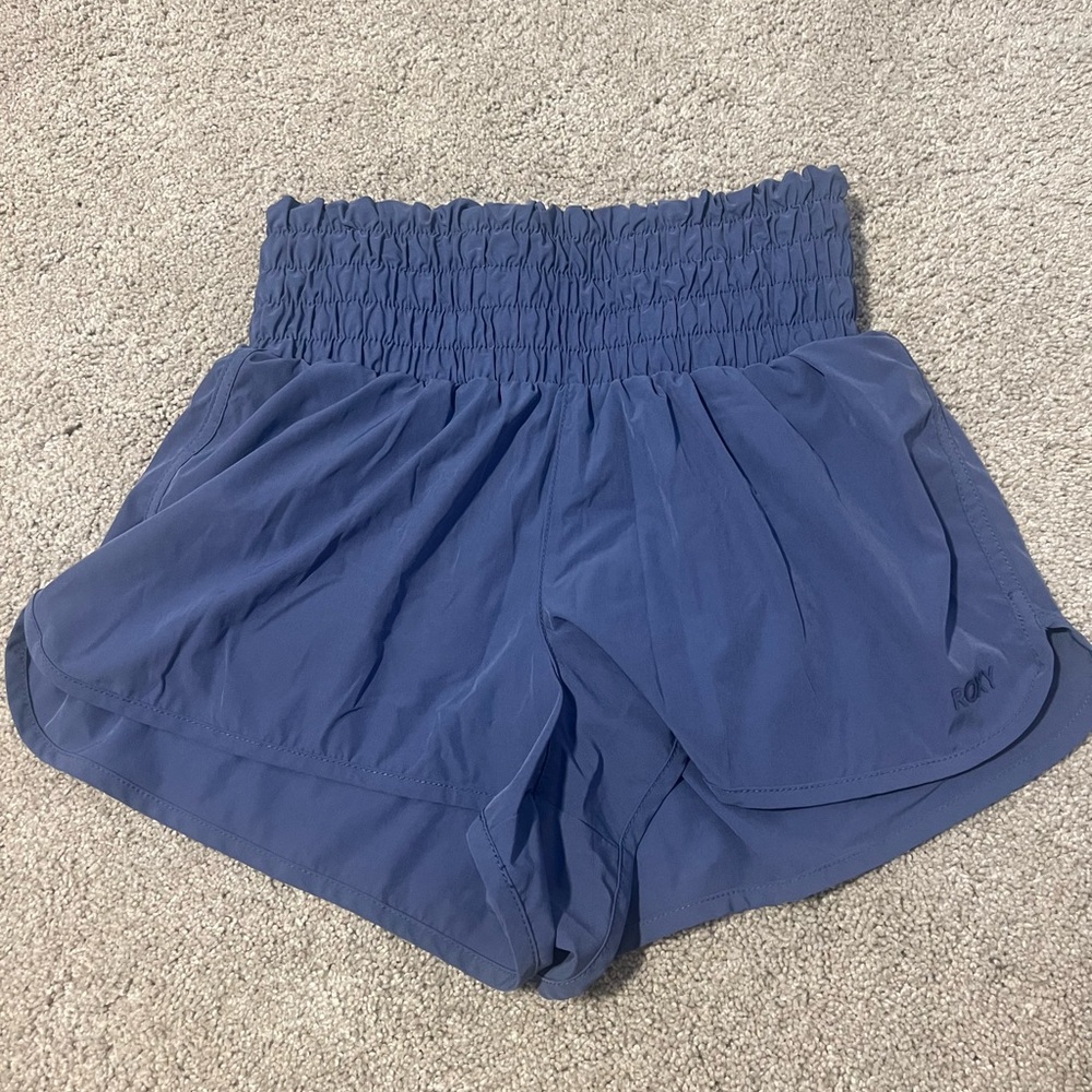 roxy high waisted blue shorts